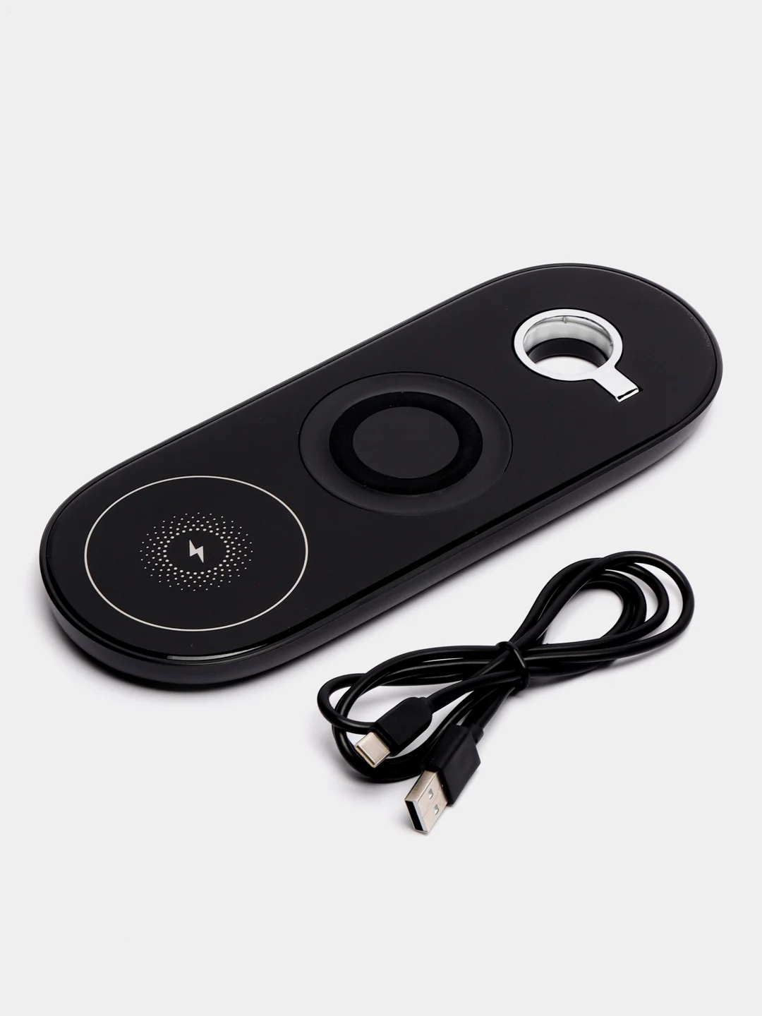 Черный беспроводное зарядное устройство Fast Wireless Charger 5 в 1