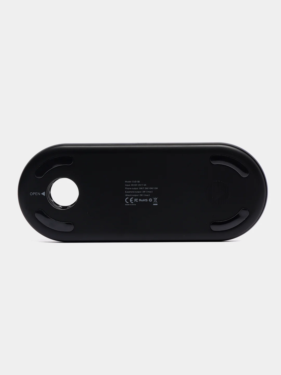 Черный беспроводная зарядка Wireless Fast Charger, 15W, 3 в 1