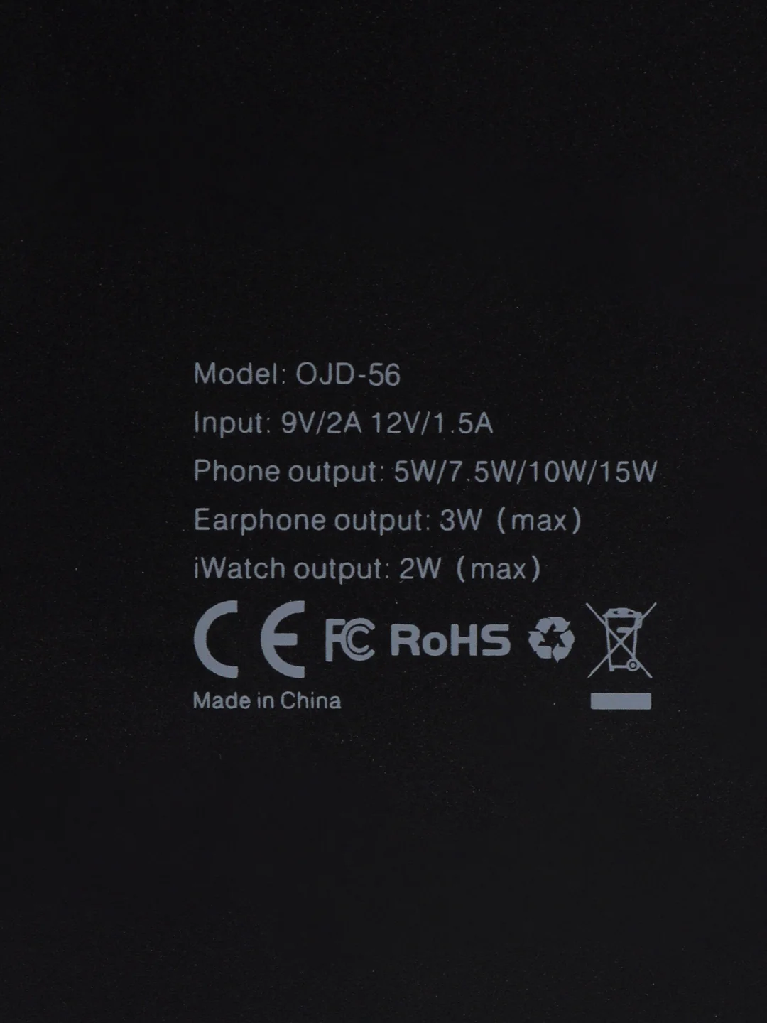 Черный беспроводная зарядка Wireless Fast Charger, 15W, 3 в 1