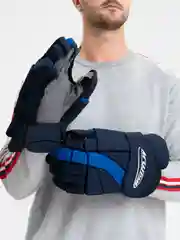 Синий перчатки хоккейные, краги MWP