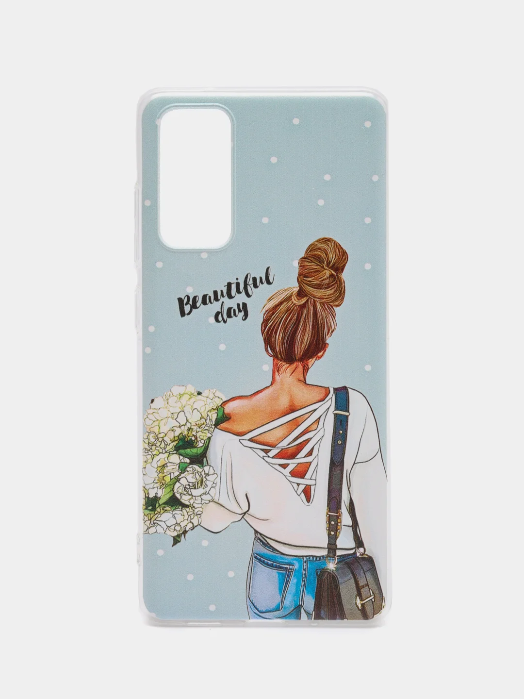 Тёмно-серый силиконовый чехол на Samsung Galaxy S20 FE / Самсунг S20 FE прозрачный, с рисунком