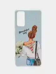 Тёмно-серый силиконовый чехол на Samsung Galaxy S20 FE / Самсунг S20 FE прозрачный, с рисунком