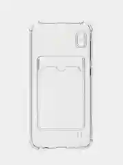 Прозрачный силиконовый чехол Samsung Galaxy A10 Самсунг Галакси А10 с карманом для карт прозрачный