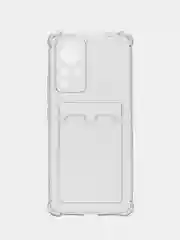 Прозрачный чехол Xiaomi 12 Pro / Сяоми 12 Про с карманом для карт