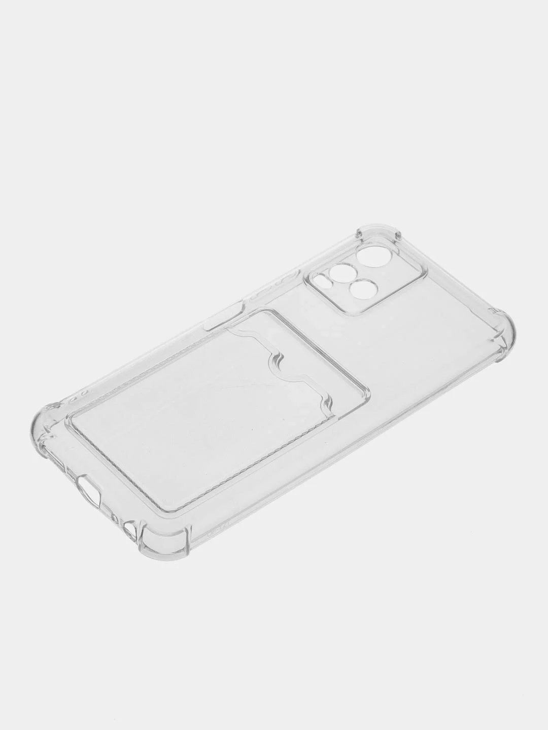 Прозрачный силиконовый чехол для Vivo Y33s / Y21 2021 / Виво у33С / у21 2021, прозрачный, с карманом для карт