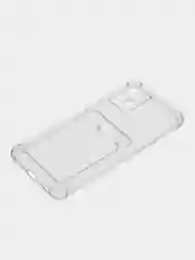 Прозрачный силиконовый чехол для Vivo Y33s / Y21 2021 / Виво у33С / у21 2021, прозрачный, с карманом для карт