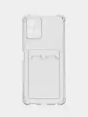 Прозрачный силиконовый чехол для Vivo Y33s / Y21 2021 / Виво у33С / у21 2021, прозрачный, с карманом для карт