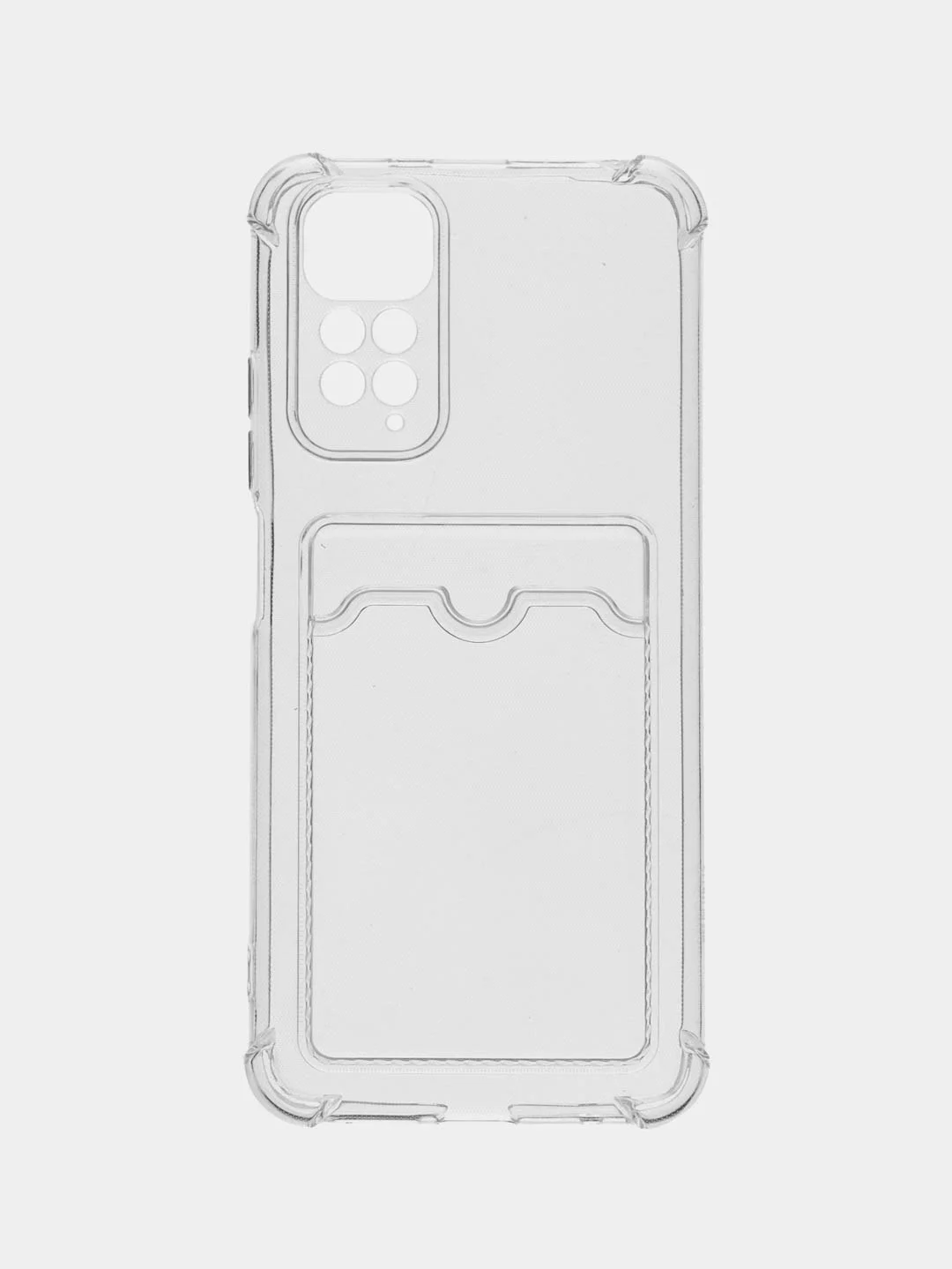 Прозрачный чехол Xiaomi Redmi Note 11 4G / Note 11s / Poco M4 Pro 4G (Ноут 11с) с карманом для карт