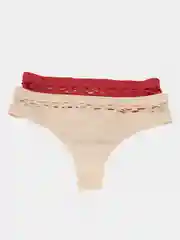 Трусы женские стринги, высокая посадка 2 штуки
