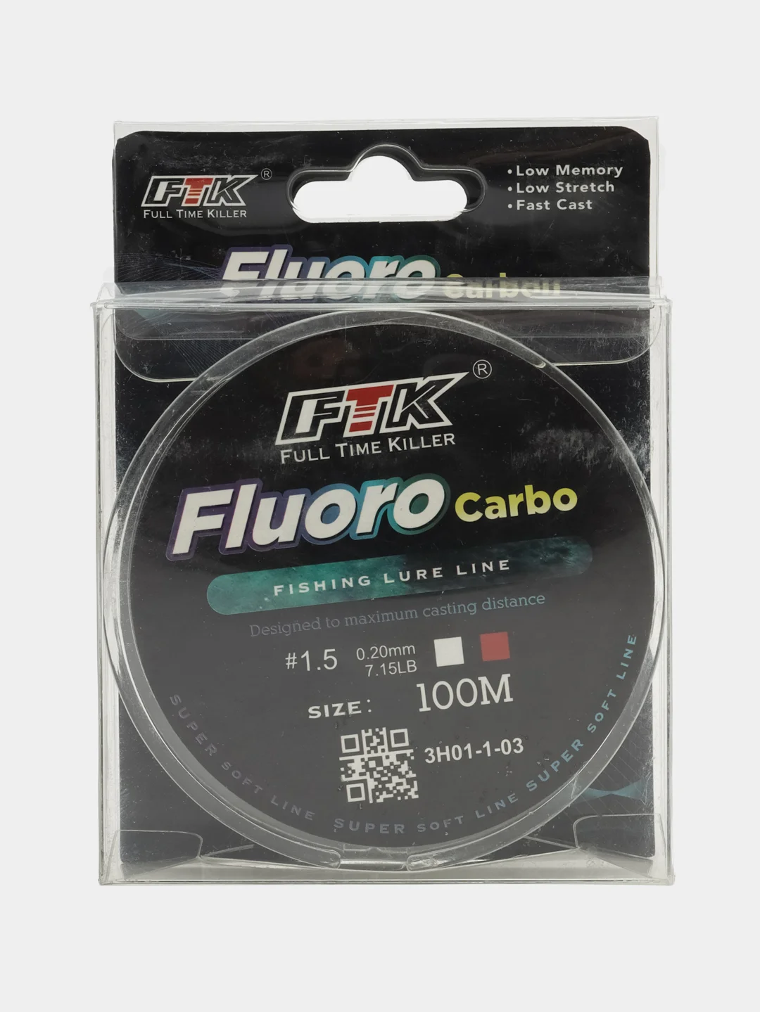 Белый леска рыболовная нейлоновая FluoroCarbon, 100 м