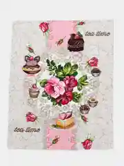 Тёмно-розовый полотенце вафельное кухонное  набор 3 шт., для кухни,ванны, лица и рук, детям, салфетка