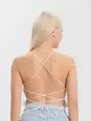 Белый топ с открытой спиной