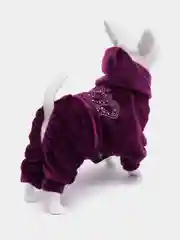 Фиолетовый велюровые комбинезоны для собак