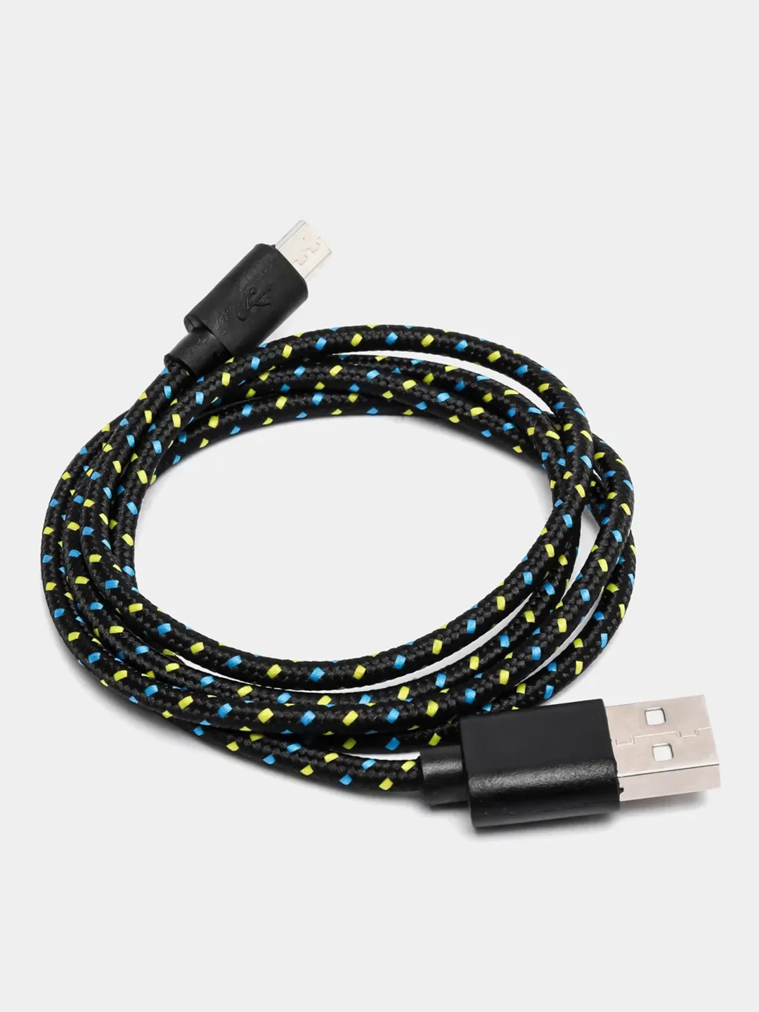 Черный кабель для зарядки телефона micro USB, провод зарядный, шнур юсб быстрая зарядка