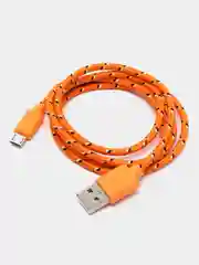 Оранжевый кабель для зарядки телефона micro USB, провод зарядный, шнур юсб быстрая зарядка