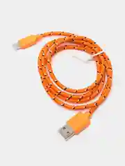 Оранжевый кабель для зарядки телефона micro USB, провод зарядный, шнур юсб быстрая зарядка