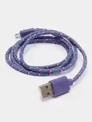 Фиолетовый кабель для зарядки телефона micro USB, провод зарядный, шнур юсб быстрая зарядка