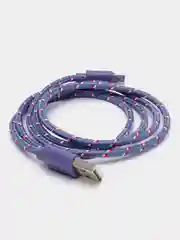 Фиолетовый кабель для зарядки телефона micro USB, провод зарядный, шнур юсб быстрая зарядка