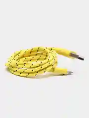 Желтый кабель для зарядки телефона micro USB, провод зарядный, шнур юсб быстрая зарядка
