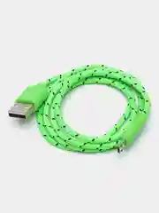 Зеленый кабель для зарядки телефона micro USB, провод зарядный, шнур юсб быстрая зарядка
