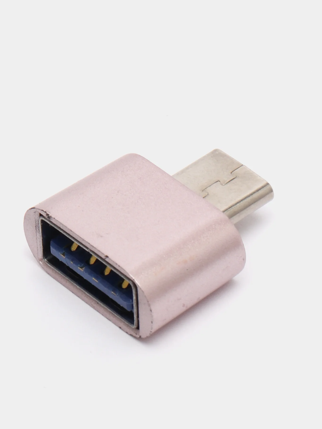 Розовый otg переходник TYPE-C на USB