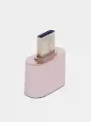 Розовый otg переходник TYPE-C на USB
