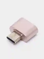 Розовый otg переходник TYPE-C на USB
