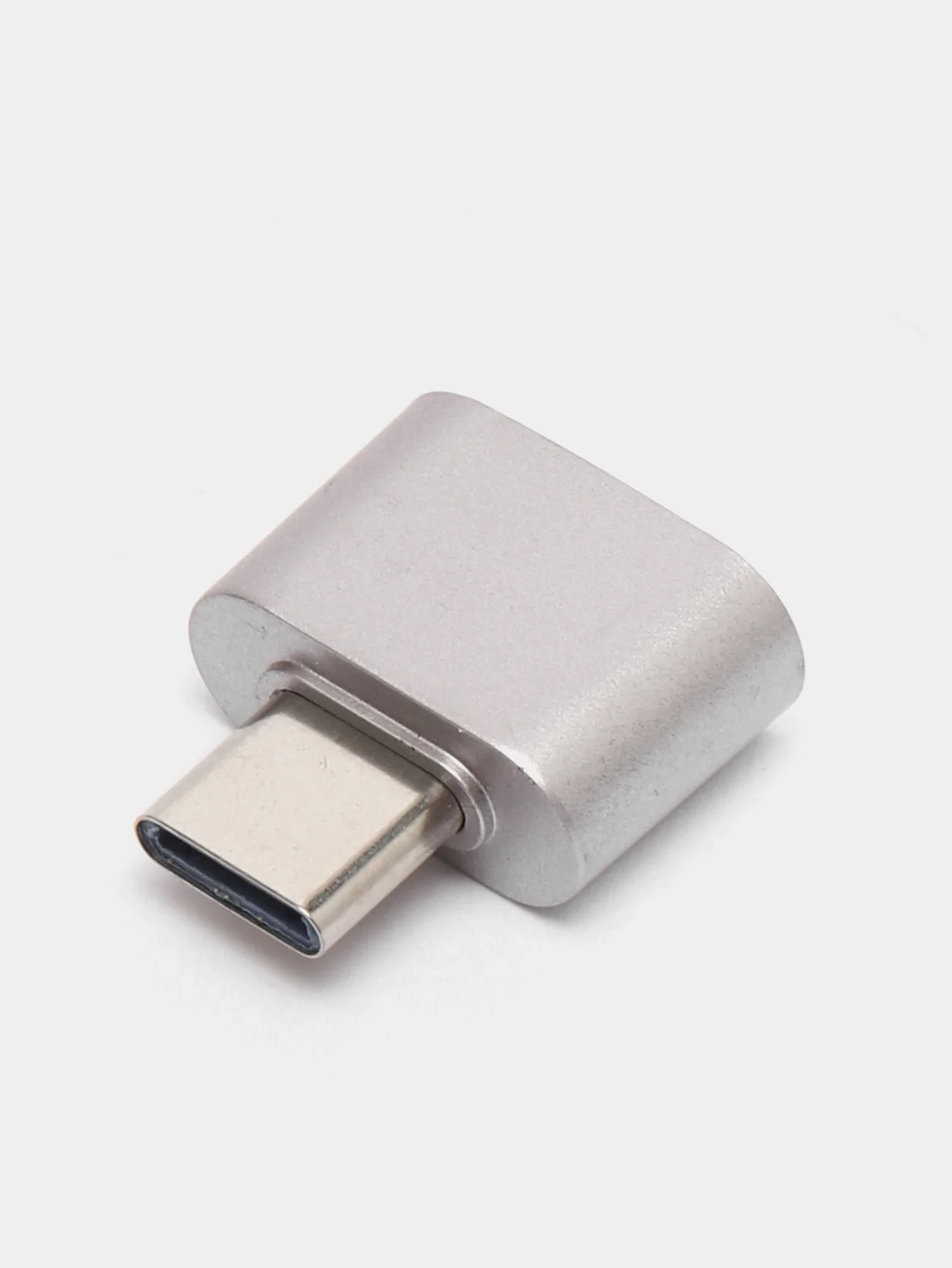 Серебряный otg переходник TYPE-C на USB