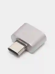 Серебряный otg переходник TYPE-C на USB