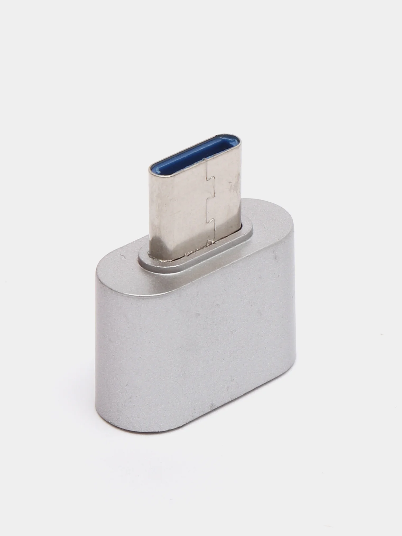 Серебряный otg переходник TYPE-C на USB