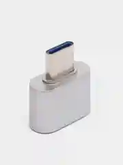 Серебряный otg переходник TYPE-C на USB