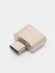 Золотой otg переходник TYPE-C на USB