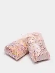 Коралловый меланж наполнитель бумажный для коробок, стружка "Цветная бумага"