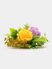 Аметистовый букет из мыла, в куполе, подарок на 8 марта