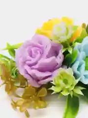 Аметистовый букет из мыла, в куполе, подарок на 8 марта