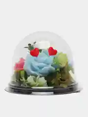 Бронзовый букет из мыла, в куполе, подарок на 8 марта