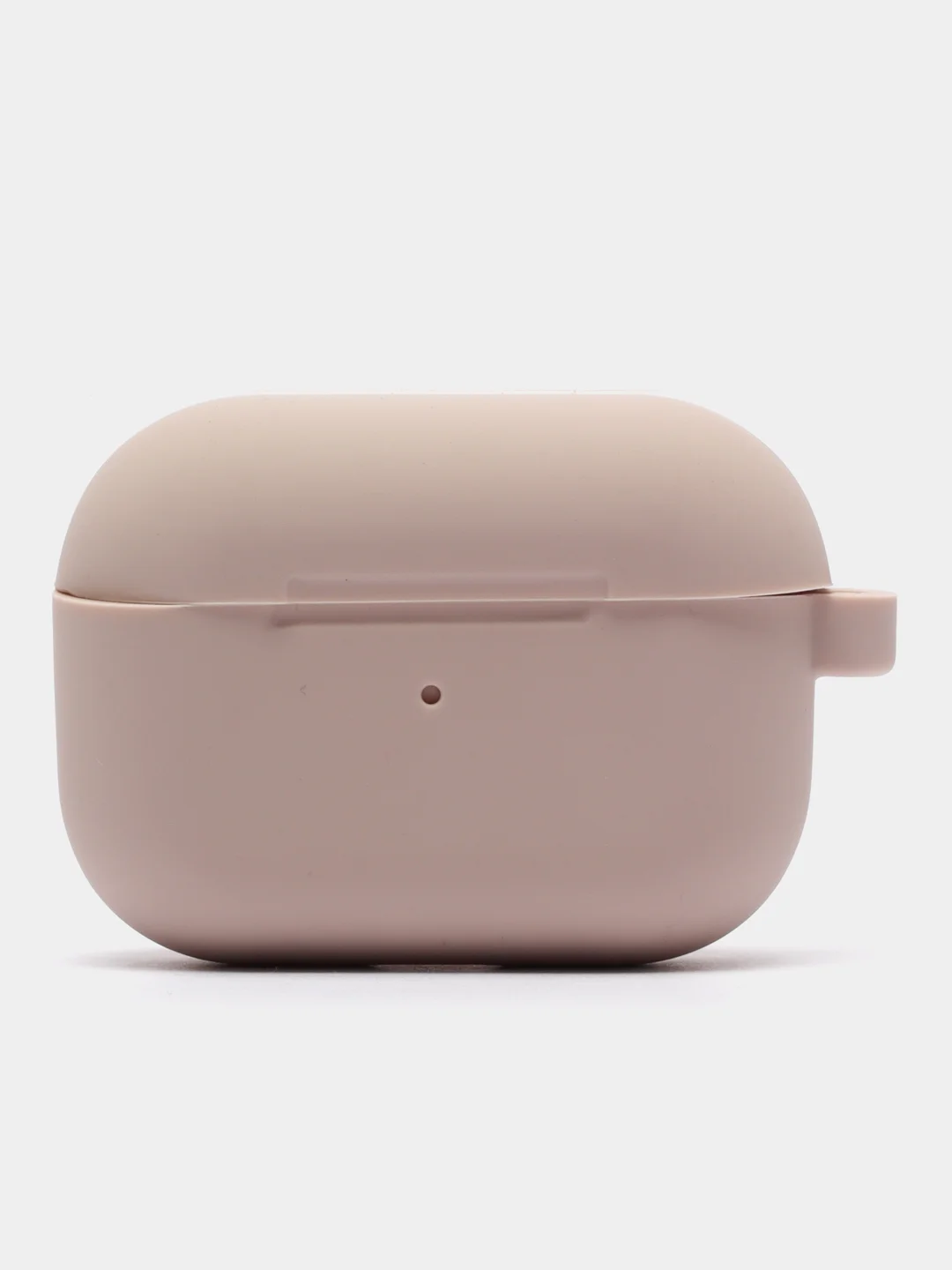 Бежевый меланж силиконовый чехол для наушников AirPods Pro с карабином