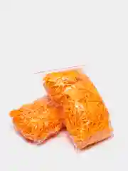 Рыжий наполнитель бумажный для коробок, стружка "Цветная бумага"