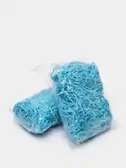 Голубой наполнитель бумажный для коробок, стружка "Цветная бумага"