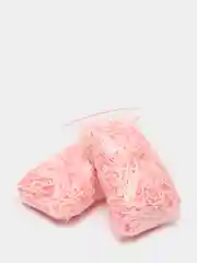 Кораллово-розовый наполнитель бумажный для коробок, стружка "Цветная бумага"