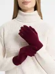 Бордовый перчатки женские зимние