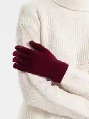 Бордовый перчатки женские зимние