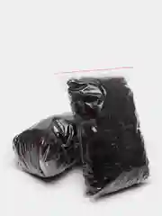 Черный наполнитель бумажный для коробок, стружка "Цветная бумага"