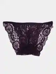 Фиолетовый кружевные женские трусы танга
