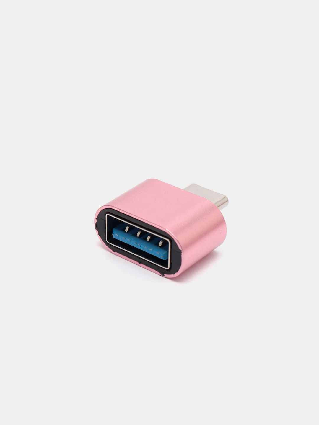 Сиреневый otg переходник Type-C на USB, OTG, металлический корпус