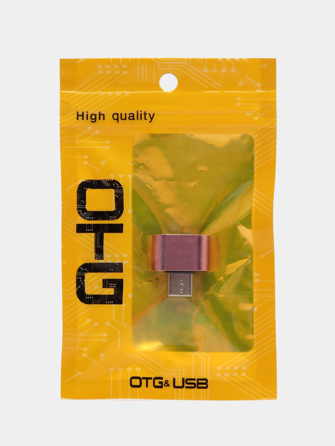 Сиреневый otg переходник Type-C на USB, OTG, металлический корпус