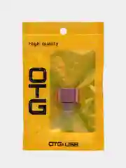 Сиреневый otg переходник Type-C на USB, OTG, металлический корпус