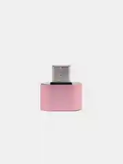 Сиреневый otg переходник Type-C на USB, OTG, металлический корпус