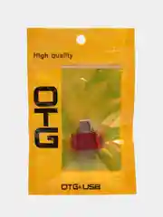 Красный otg переходник Type-C на USB, OTG, металлический корпус