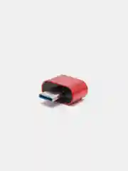 Красный otg переходник Type-C на USB, OTG, металлический корпус